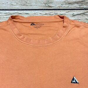 Alpaca International T-Shirt Mens Large Orange Pima Cotton Short Sleeve Logo Tee